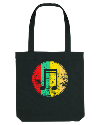 Retro Music Note Black