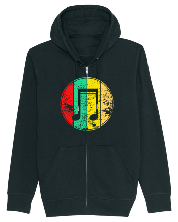 Retro Music Note Black