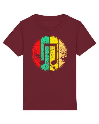 Retro Music Note Burgundy