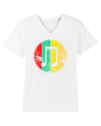 Retro Music Note White