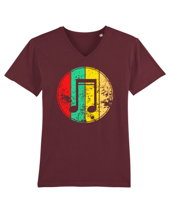 Retro Music Note Burgundy