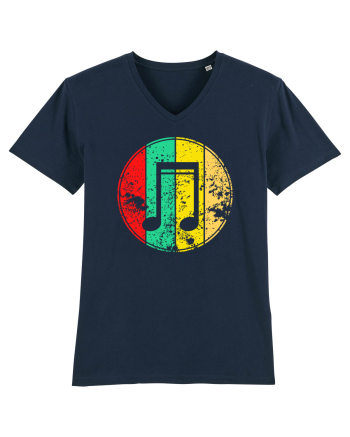 Retro Music Note French Navy