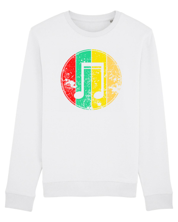Retro Music Note White