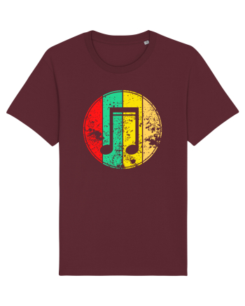 Retro Music Note Burgundy