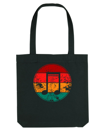 Retro Music Note Black