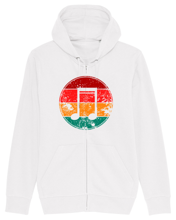 Retro Music Note White
