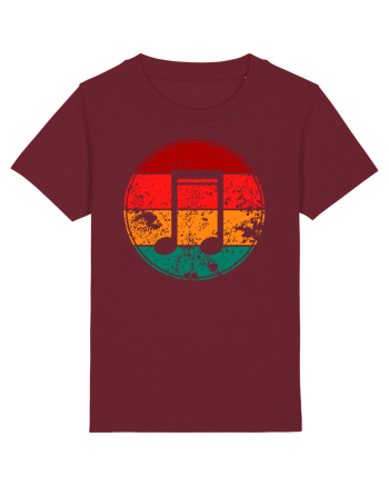 Retro Music Note Burgundy