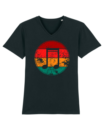 Retro Music Note Black