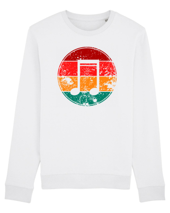 Retro Music Note White
