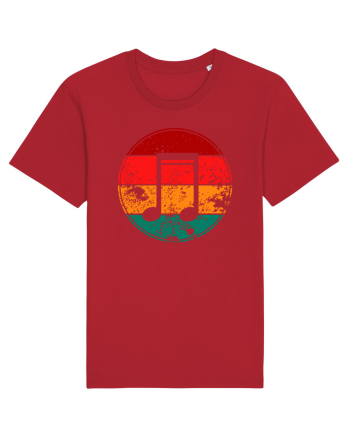 Retro Music Note Red