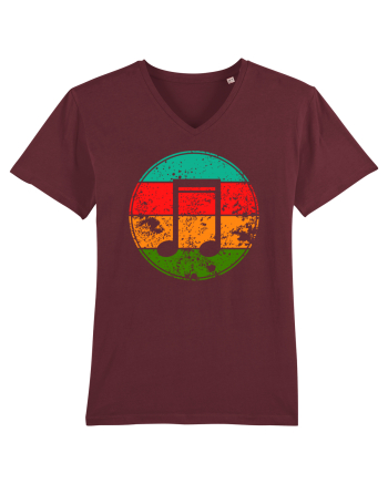Retro Music Note Burgundy