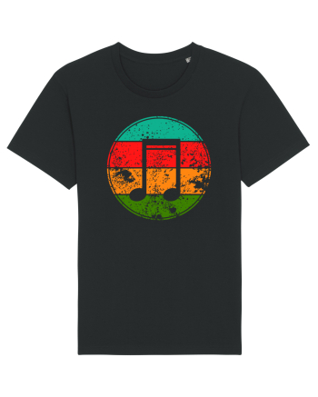 Retro Music Note Black