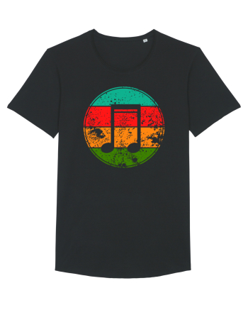 Retro Music Note Black