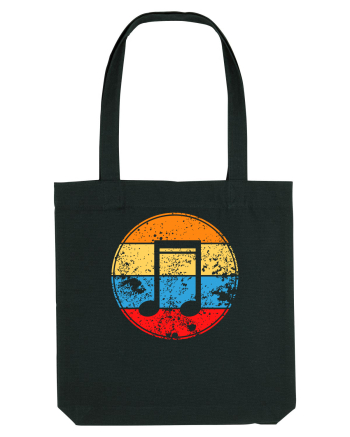 Retro Music Note Black