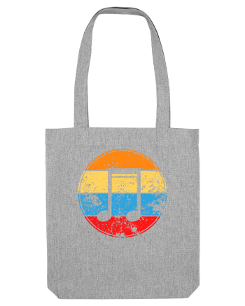 Retro Music Note Heather Grey