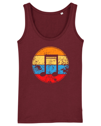 Retro Music Note Burgundy