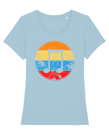 Retro Music Note Sky Blue