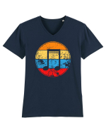 Retro Music Note Tricou mânecă scurtă guler V Bărbat Presenter