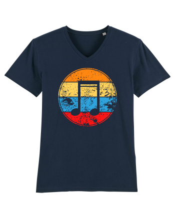 Retro Music Note French Navy