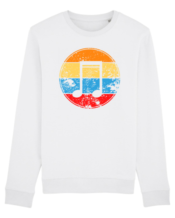 Retro Music Note White