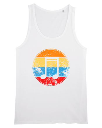 Retro Music Note White