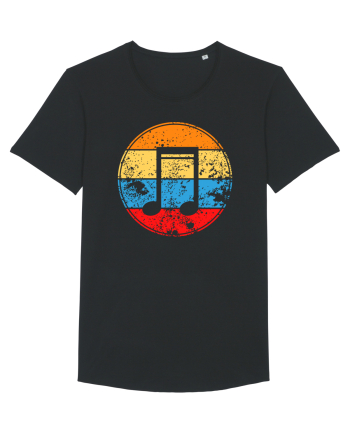 Retro Music Note Black