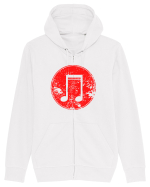 Retro Music Note Hanorac cu fermoar Unisex Connector