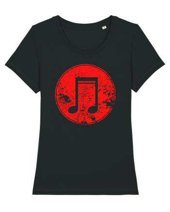 Retro Music Note Black