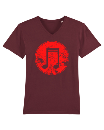 Retro Music Note Burgundy