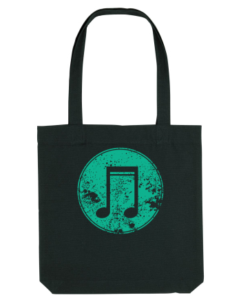 Retro Music Note Black
