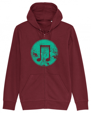 Retro Music Note Burgundy