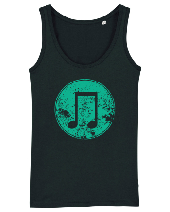 Retro Music Note Black