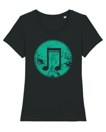 Retro Music Note Black
