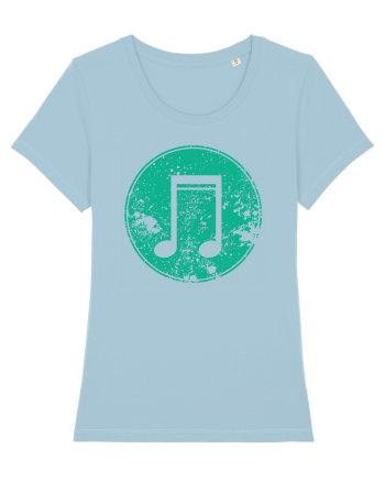 Retro Music Note Sky Blue