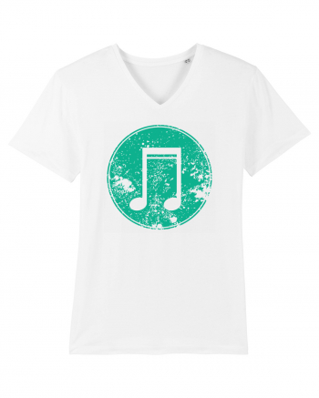 Retro Music Note White