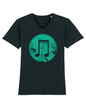 Retro Music Note Black