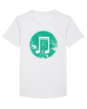 Retro Music Note White