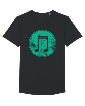 Retro Music Note Black