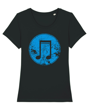 Retro Music Note Black