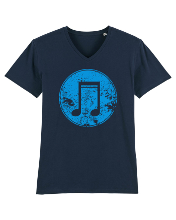 Retro Music Note French Navy