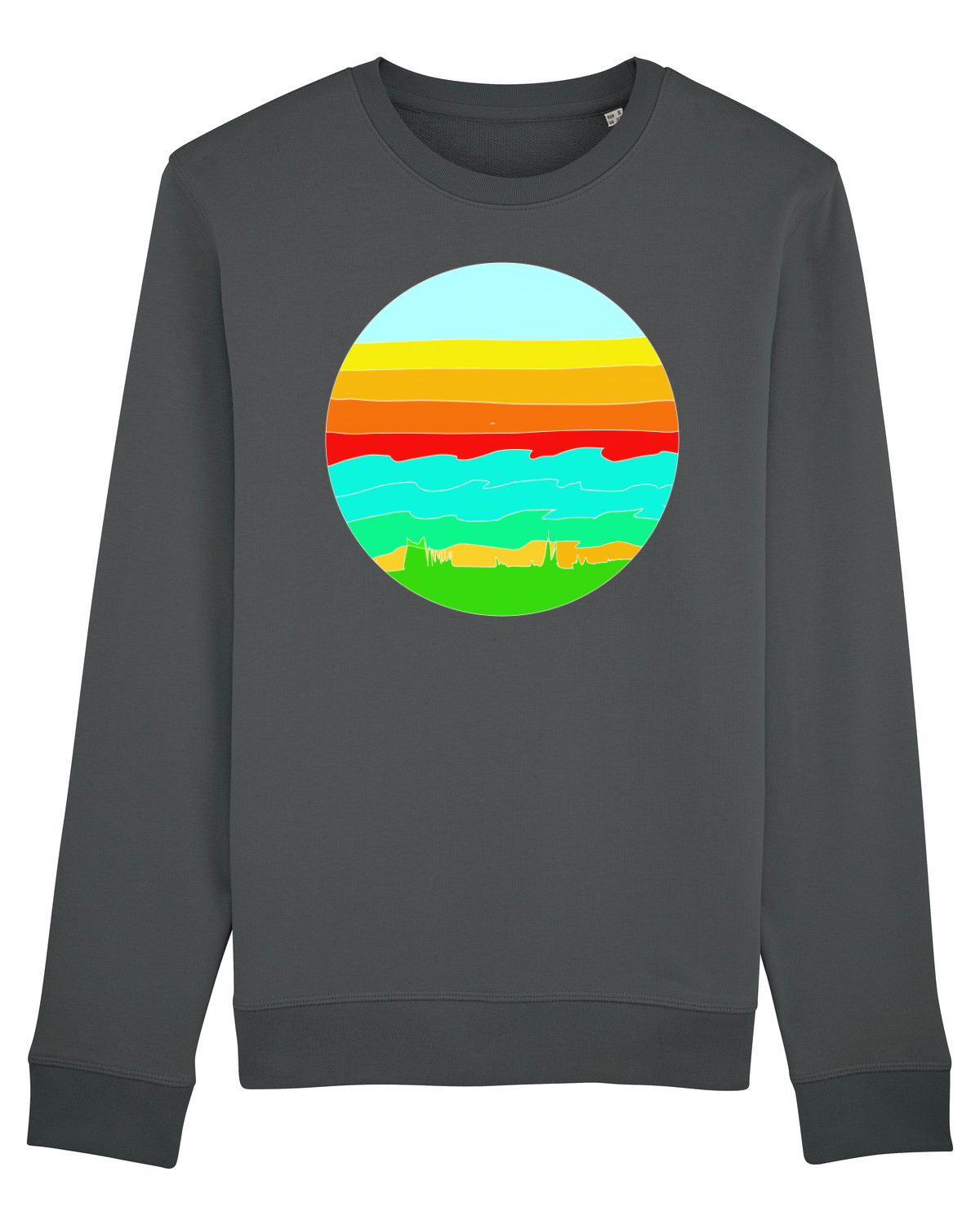 Bluză mânecă lungă Unisex Rise Anthracite