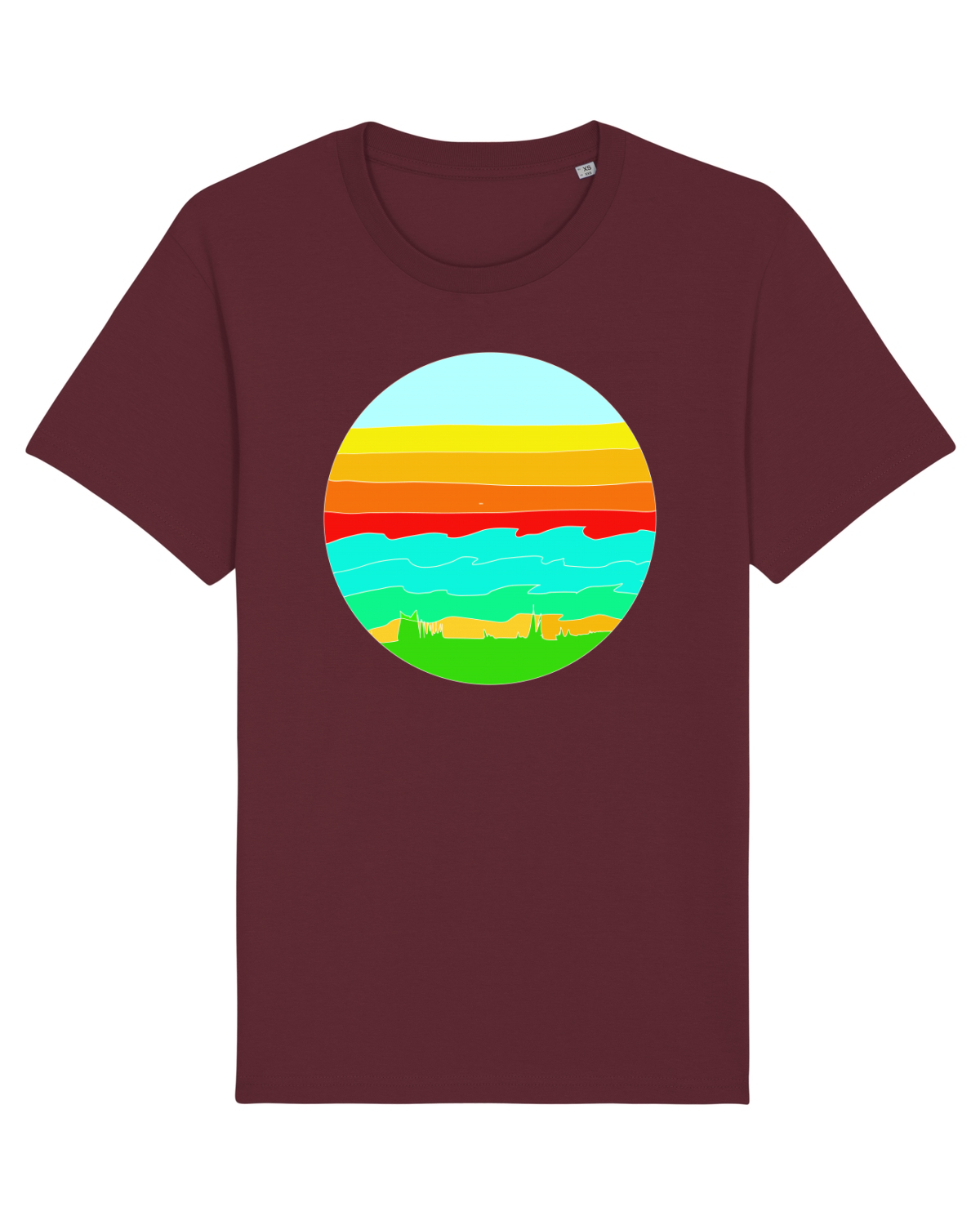 Tricou mânecă scurtă Unisex Rocker Burgundy