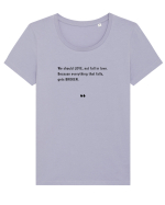LOVE BROKEN Tricou mânecă scurtă guler larg fitted Damă Expresser