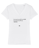 Fast Together Tricou mânecă scurtă guler V Damă Evoker