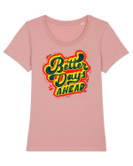 Better Days Ahead Tricou mânecă scurtă guler larg fitted Damă Expresser