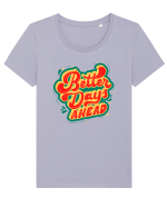 Better Days Ahead Tricou mânecă scurtă guler larg fitted Damă Expresser