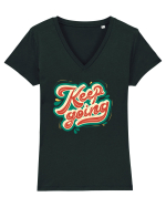 Keep Going Tricou mânecă scurtă guler V Damă Evoker