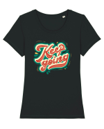 Keep Going Tricou mânecă scurtă guler larg fitted Damă Expresser