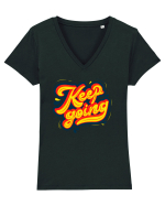 Keep Going Tricou mânecă scurtă guler V Damă Evoker