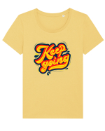 Keep Going Tricou mânecă scurtă guler larg fitted Damă Expresser